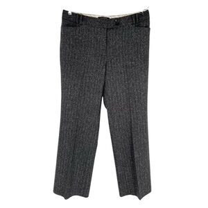 Talbots Pants Womens Size 10P Charcoal Wool Silk Blend Lined Signature Flare